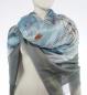 Preview: AHMADDY Schal Baumwolle Seide Modal grau blau